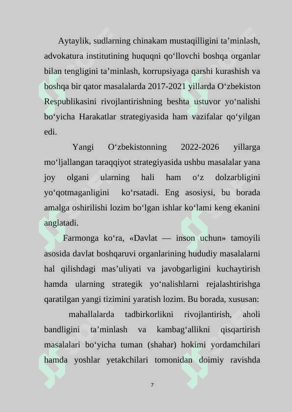 Yangi O’zbekiston taraqqiyot strategiyasi 7