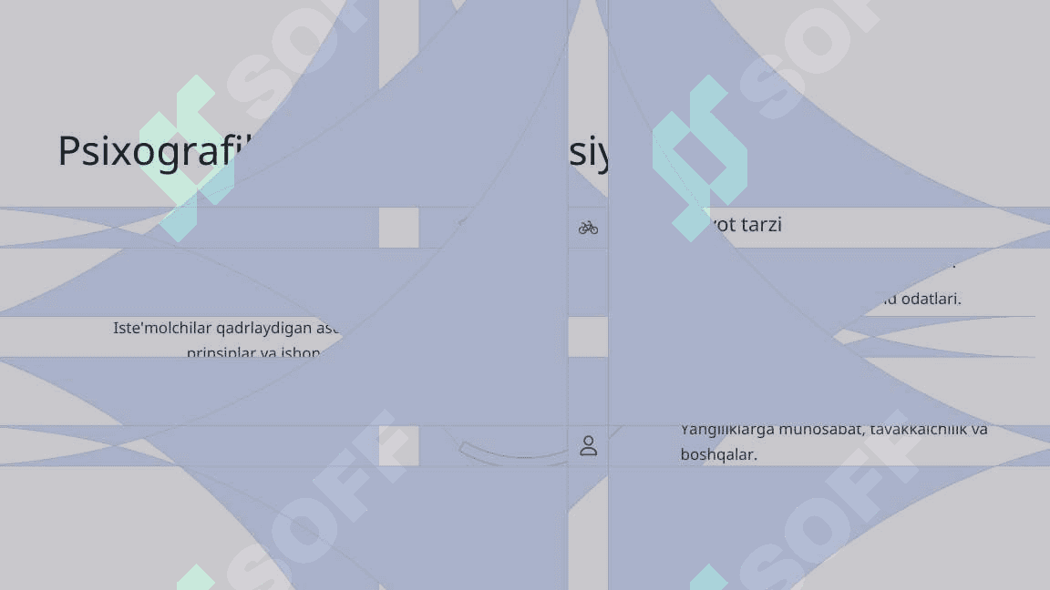Brendingda iste'molchilarni psixografik omillar bo'yicha segmentlash 3