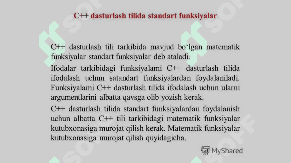 C + + dasturi haqida ma'lumot 3