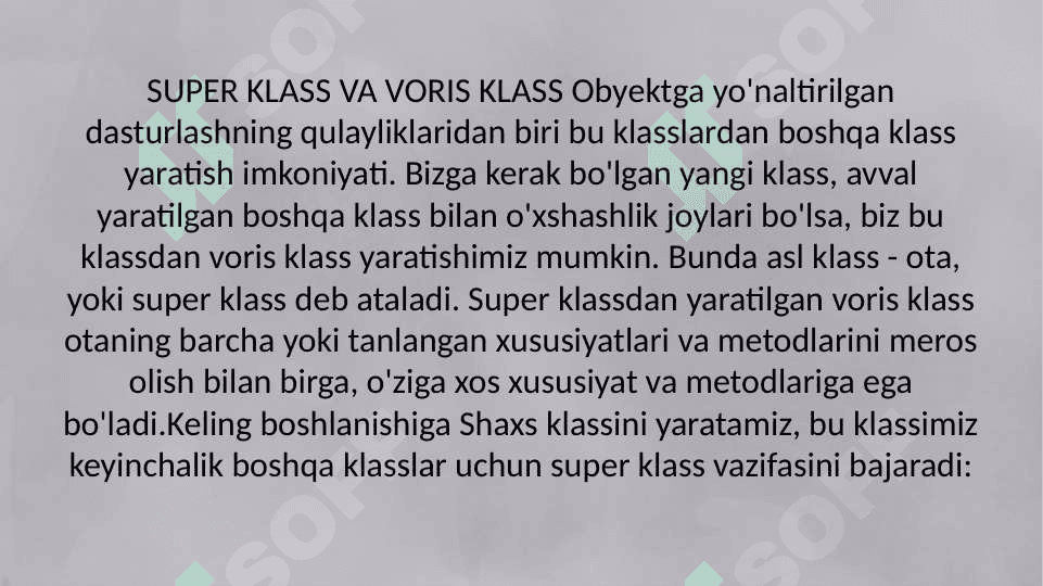 Python . VORISLIK VA POLIMORFIZM 3