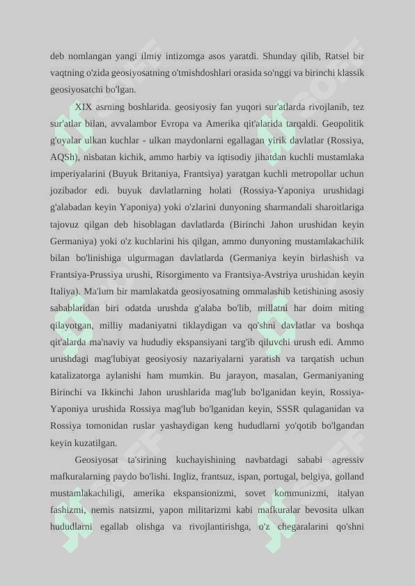 Klassik geosiyosiy konsepsiyalar 2