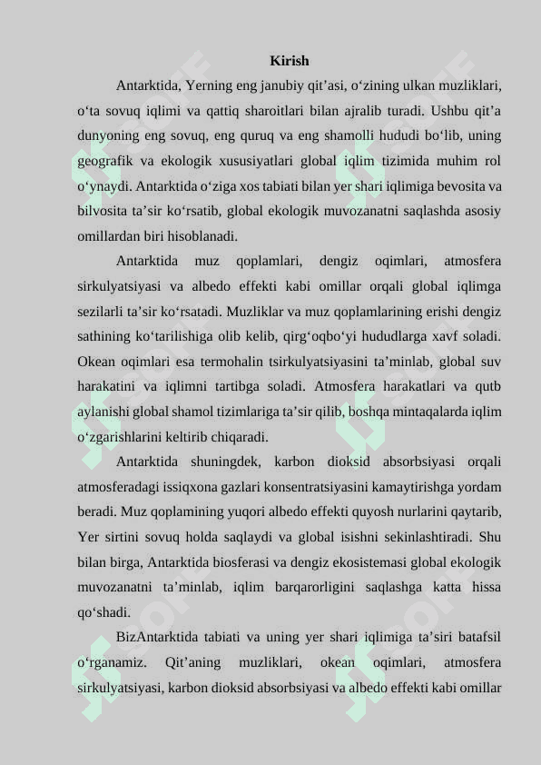 Antarktida tabiatining yer shari iqlimiga taʼsiri 2