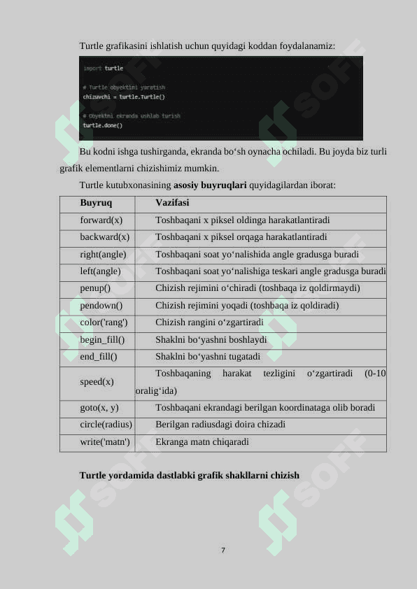 turtle kutubxonasi va uning imkoniyatlari 7