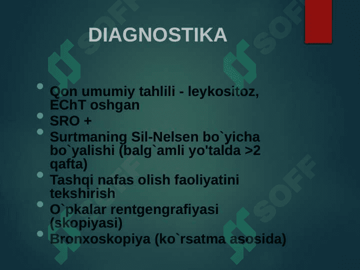 O'tkir va surunkali bronxitlar otkir ava 8