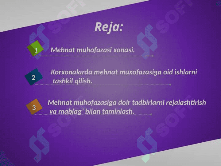 Xavfsiz ishlashga o’rgatish. Mehnat muhofazasi ishlarini tashkil qilish 2
