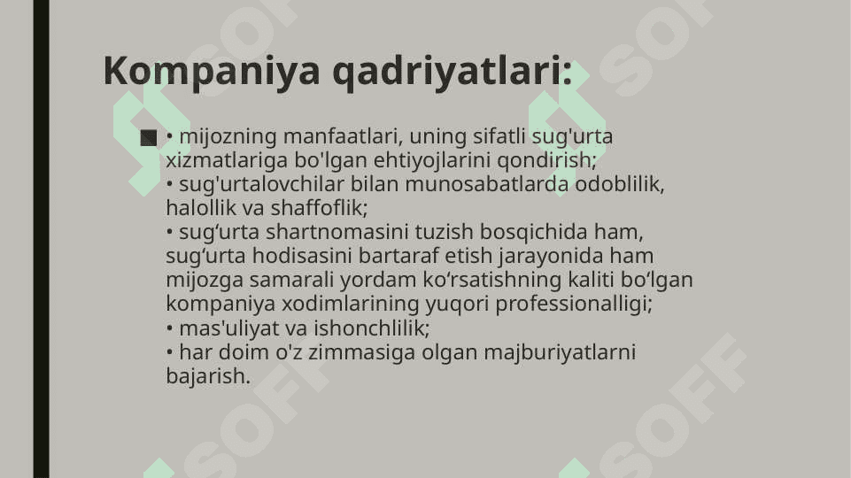 «IMPEX INSURANCE» AJ Sug’urta kompaniyasi 3