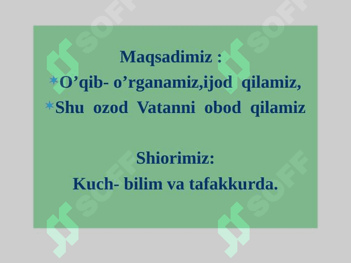 Fizika fanidan ochiq dars 6