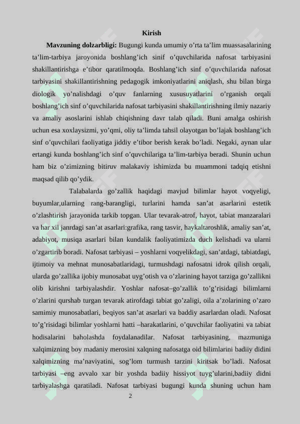 Boshlang‘ich sinf o‘quvchilarida nafosat tarbiyasini berishda pedagogik etika 2