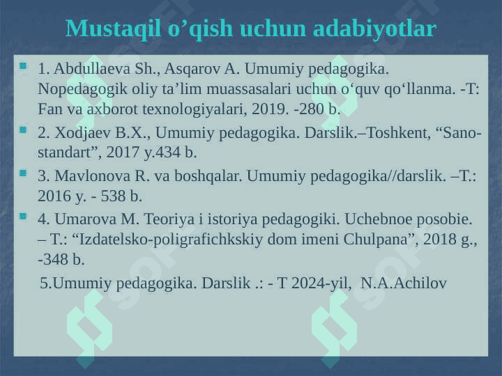 UMUMIY PEDAGOGIKA VA PSIXOLOGIYA 3