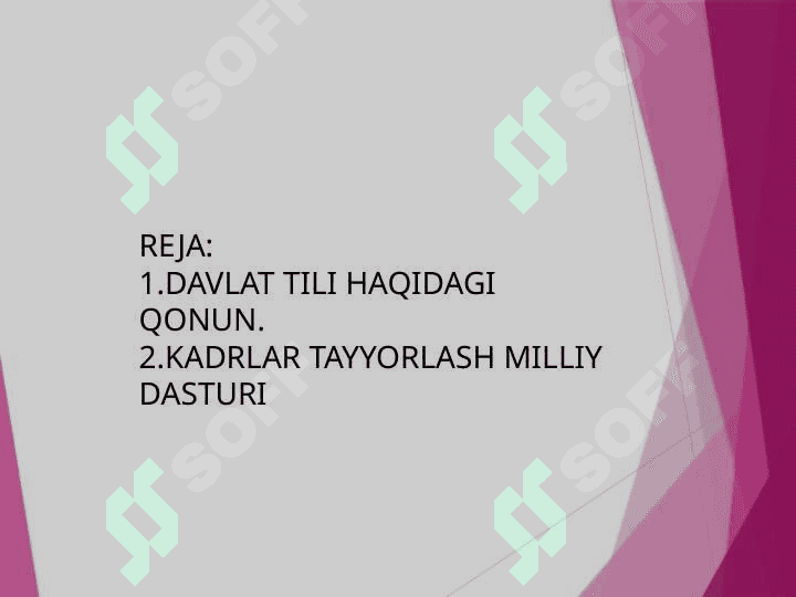 O‘ZBEKISTON RESPUBLIKASINING “DAVLAT TILI HAQIDA”GI QONUNLARI 2