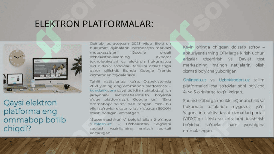 Elektron platformalar va ular bilan ishlash. Plogiat va unga yõl qõymaslik talablari 2