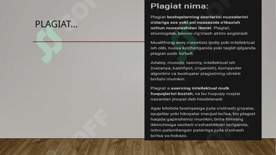 Elektron platformalar va ular bilan ishlash. Plogiat va unga yõl qõymaslik talablari 4