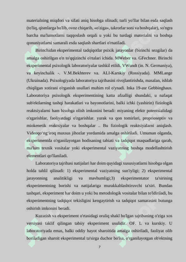 TAFAKKURNI O‘RGANISHNING EKSPERIMENTAL USULLARI 6