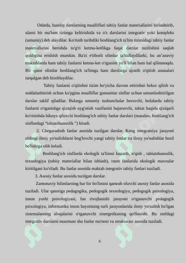 Boshlang'ich ta'limda fanlararo integratsiya” 6