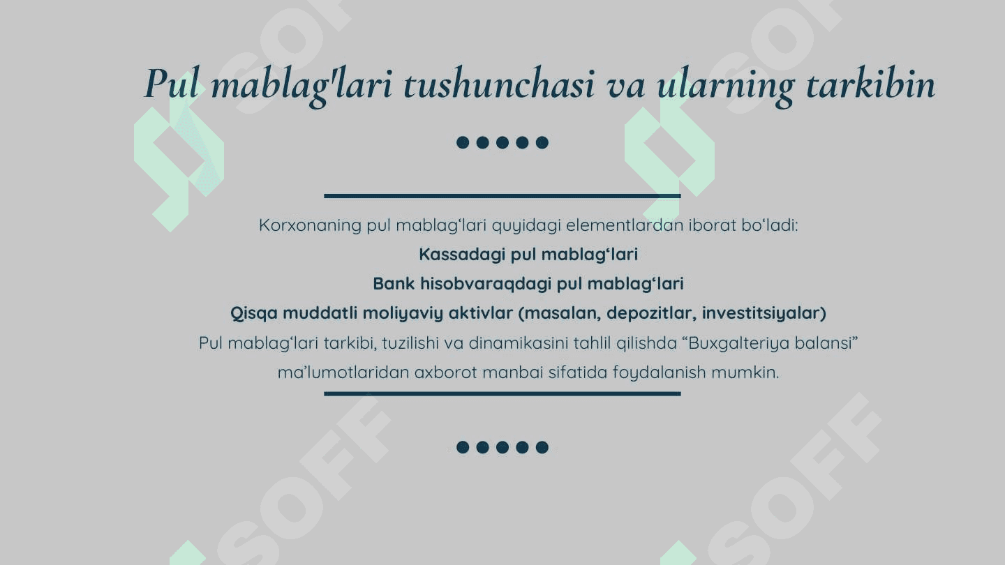 Pul mablagʻlari 3