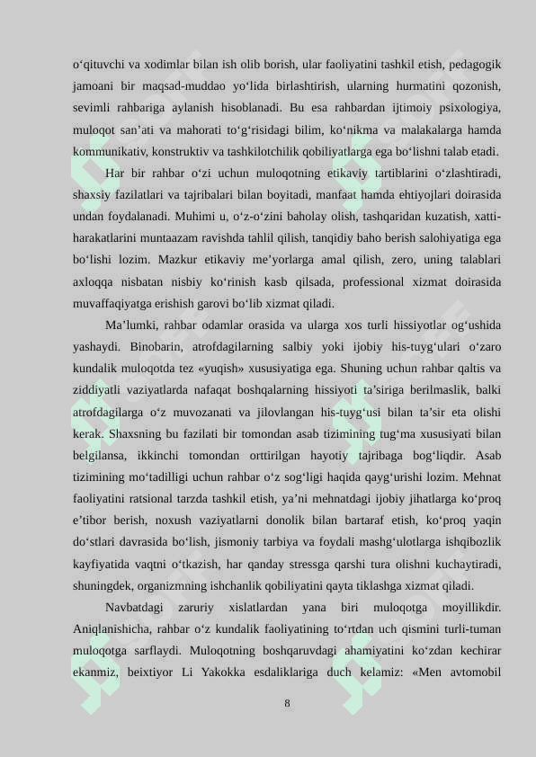 Ta’limda o‘quvchilarning o‘zaro hurmati 8