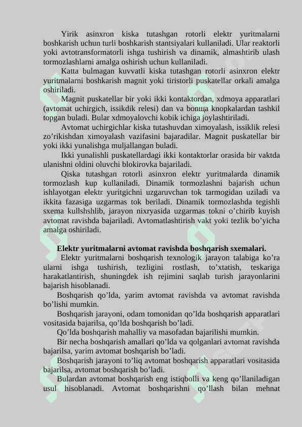 Elektr yuritmalarni boshqarish. 3