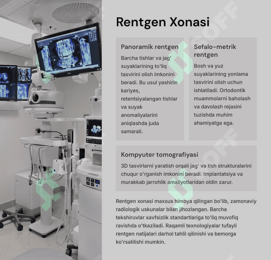 Stomatologik bo'lim va xonalar. 5
