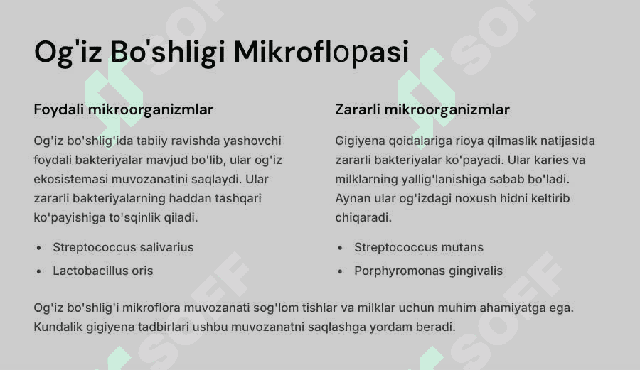 Ogiz bo'shligi shaxsiy gigienasi qoidalari. 7