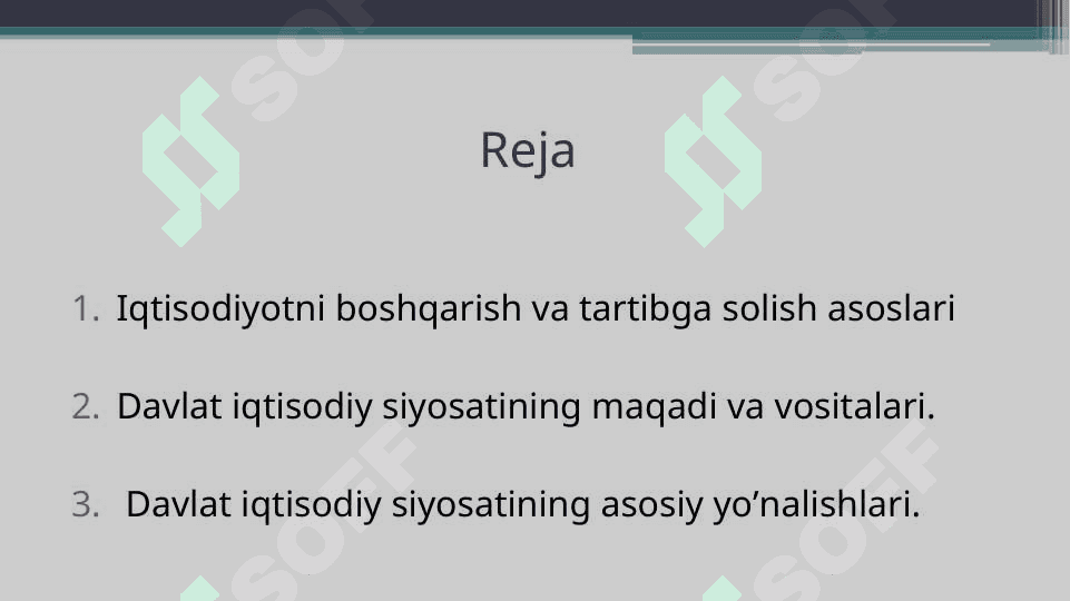 Iqtisodiyotga davlat aralashuvining zarurligi 2
