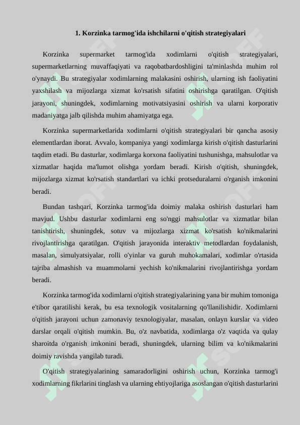 KORZINKA SUPERMARKET ICHKI SIYOSATI 4