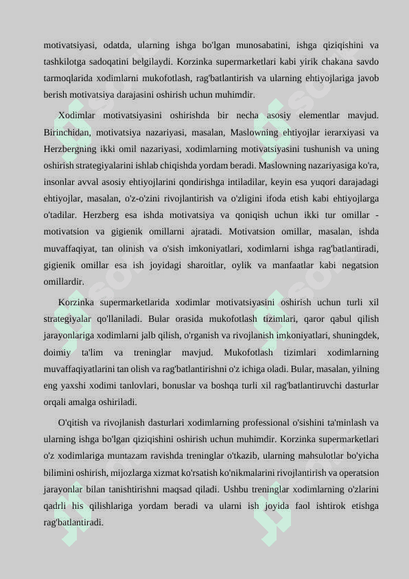 KORZINKA SUPERMARKET ICHKI SIYOSATI 7