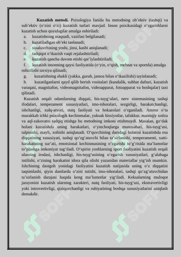 Psixologiyaning tadqiqot metodlari va tarmoqlari 2