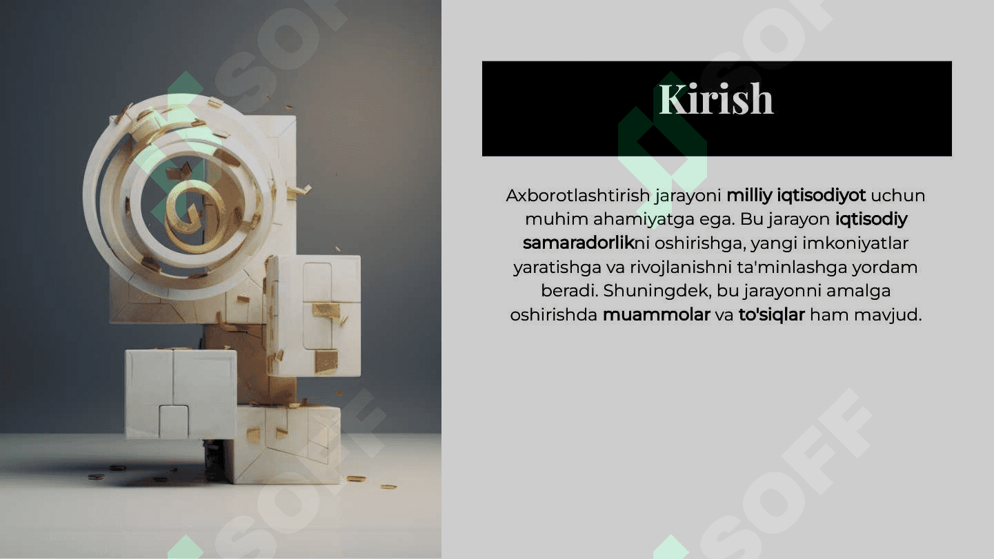 Axborotlashtirish jarayonining milliy iqtisodiyotdagi roli 2
