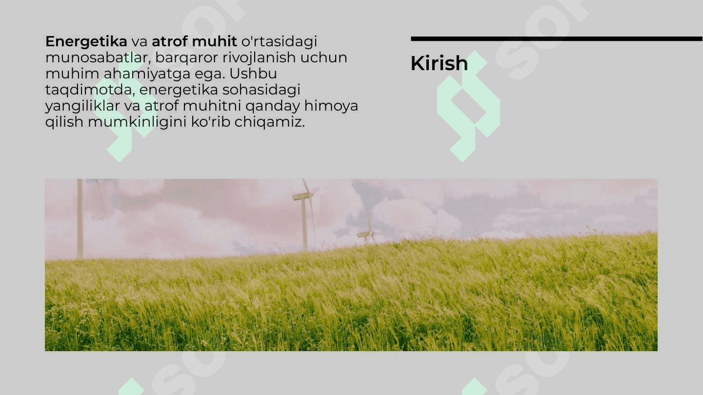 Energetika va Atrof muhit 2