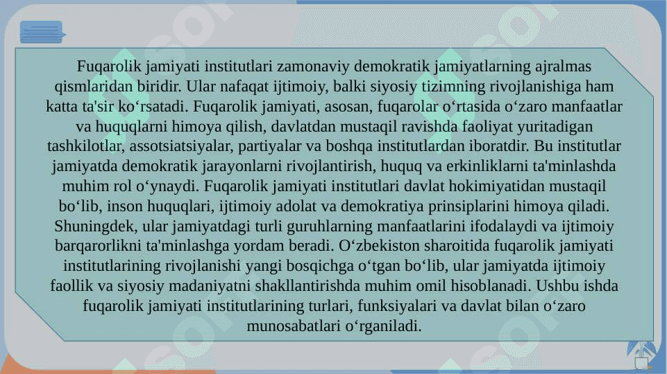 Fuqarolik jamiyati institutlari 3