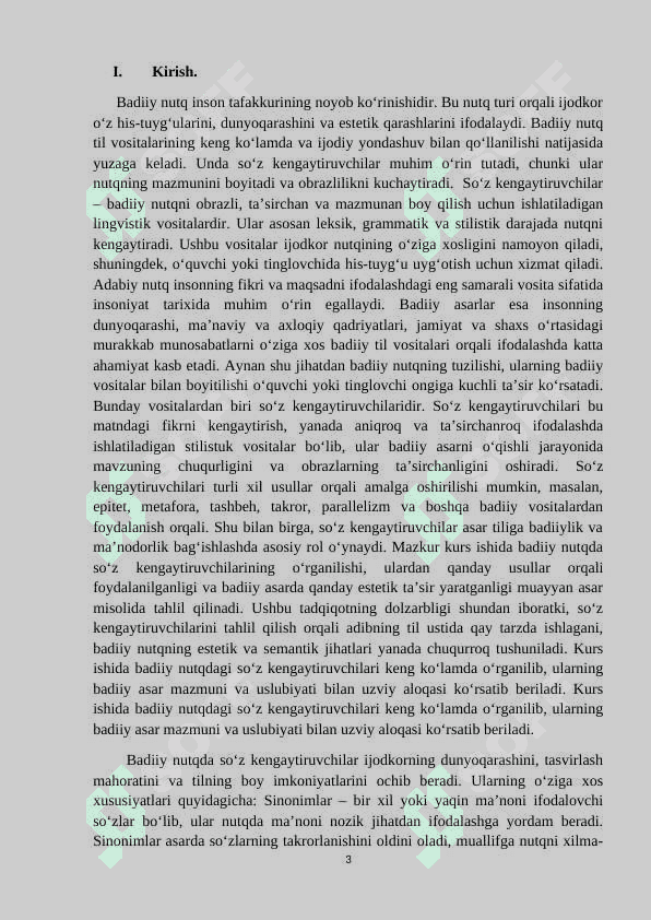 Badiiy nutqda so‘z kengaytiruvchilar KURS ISHI 3