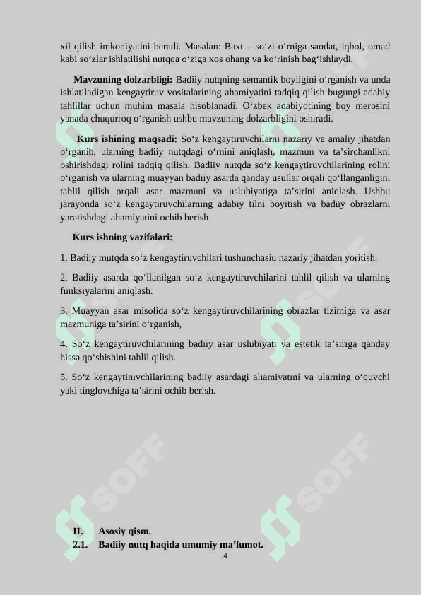 Badiiy nutqda so‘z kengaytiruvchilar KURS ISHI 4