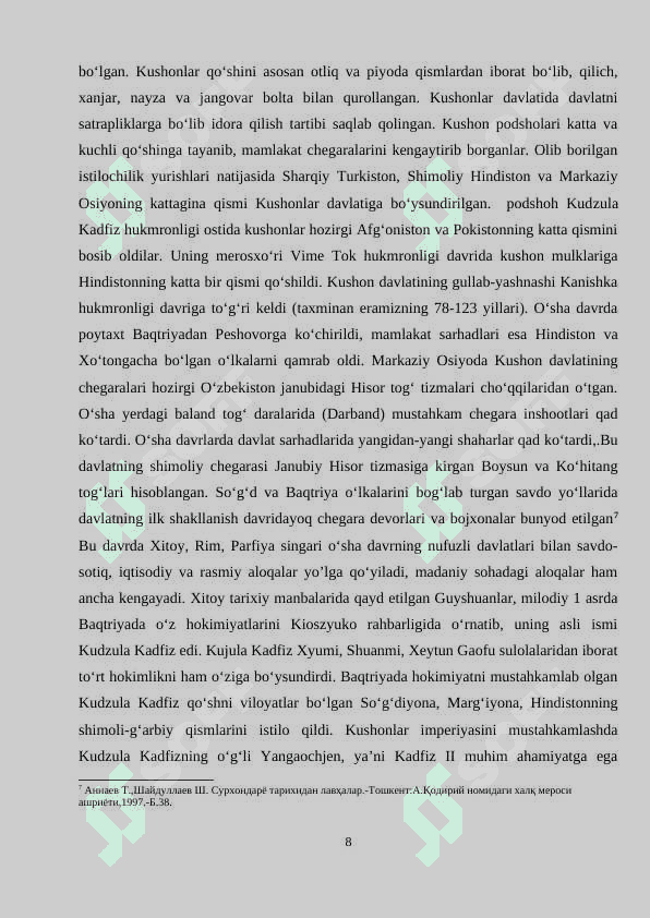 BAQTRIYANING KUSHON PODSHOLIGI DAVRI SAVDO VA MADANIY ALOQALARI 8