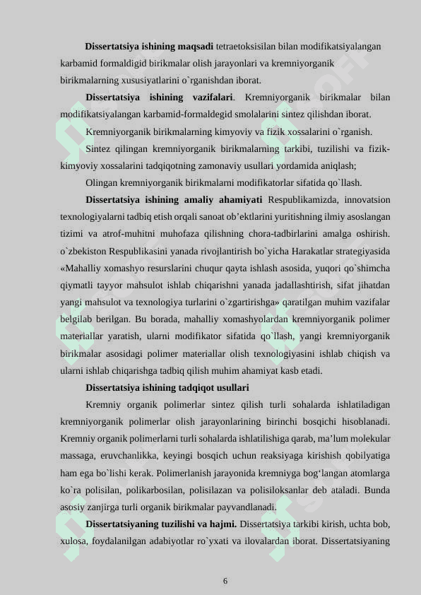 KREMNIYORGANIK BIRIKMALARNING UMUMIY TAVSIFI 5
