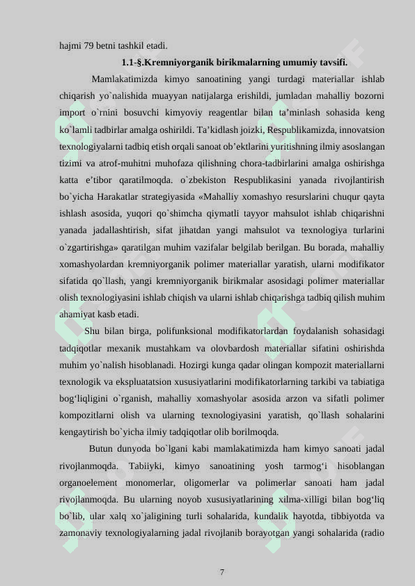 KREMNIYORGANIK BIRIKMALARNING UMUMIY TAVSIFI 6