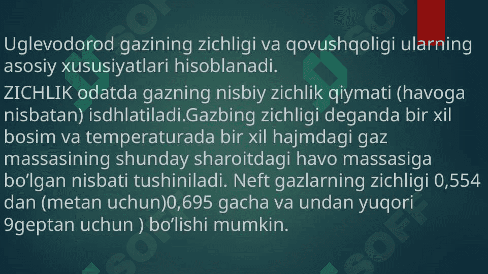 Gaz va kondensatning fizik xususiyatlari va kimyoviy tarkib 4