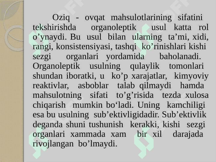 MAHSULOTLARINI SIFATINI NAZORAT QILISH 3