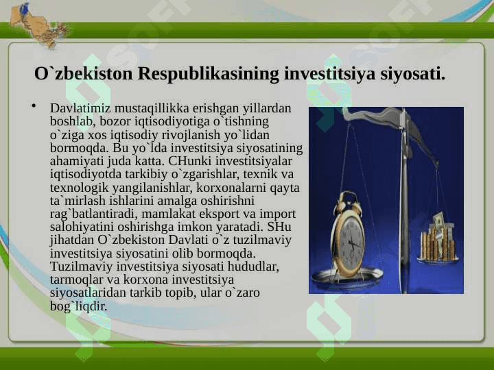 Investitsiya va investitsion siyosat 5