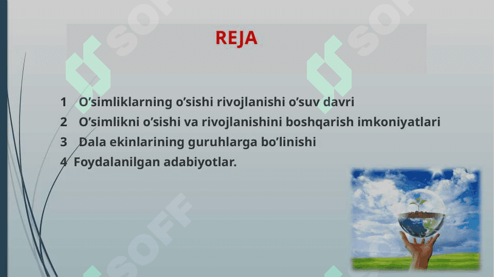O‘simliklarning o‘sishi, rivojlanishi, 2