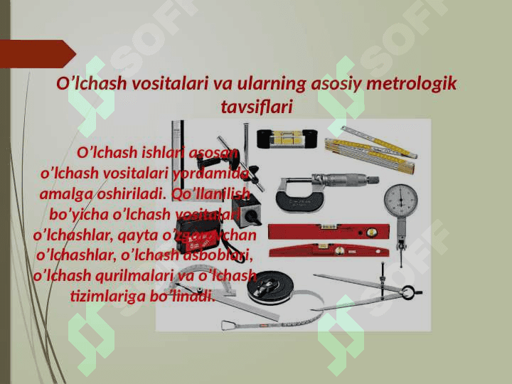 O’lchash asboblarining asosiy metrologik tavsiflar 2