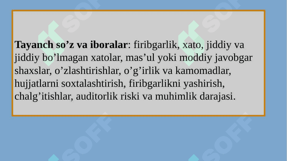 AUDITORLIK TEKSHIRUVIDA FIRIBGARLIKNI ANIQLASH 3
