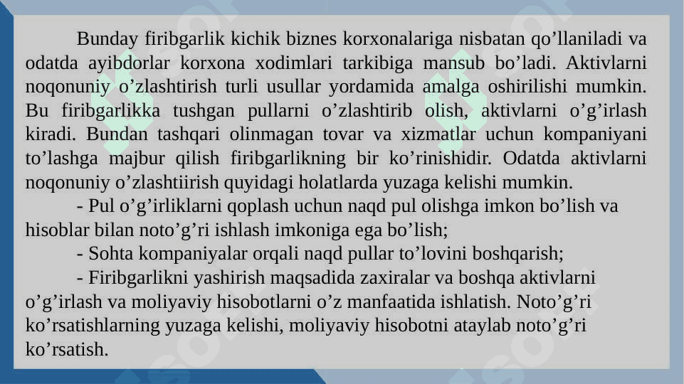 AUDITORLIK TEKSHIRUVIDA FIRIBGARLIKNI ANIQLASH 5