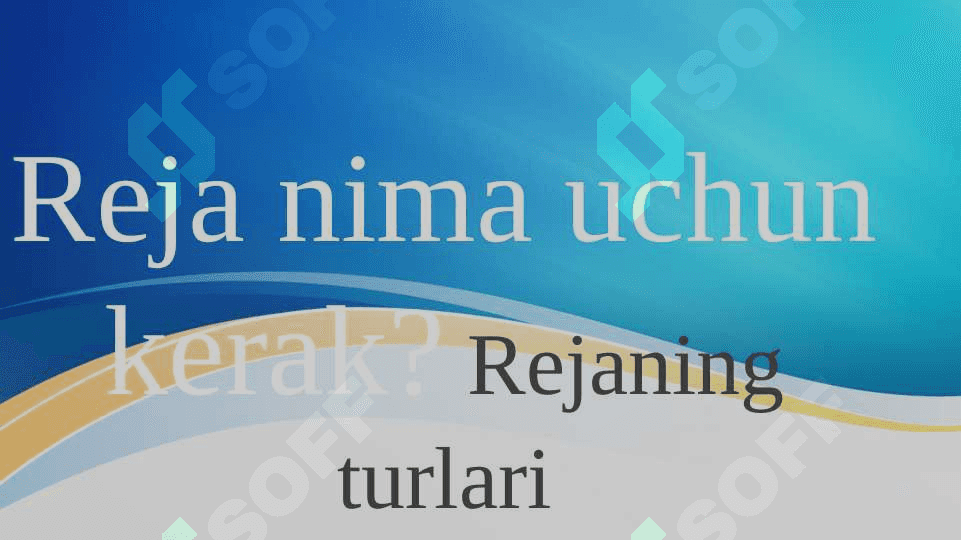 Reja .  Rejaning turlari 2
