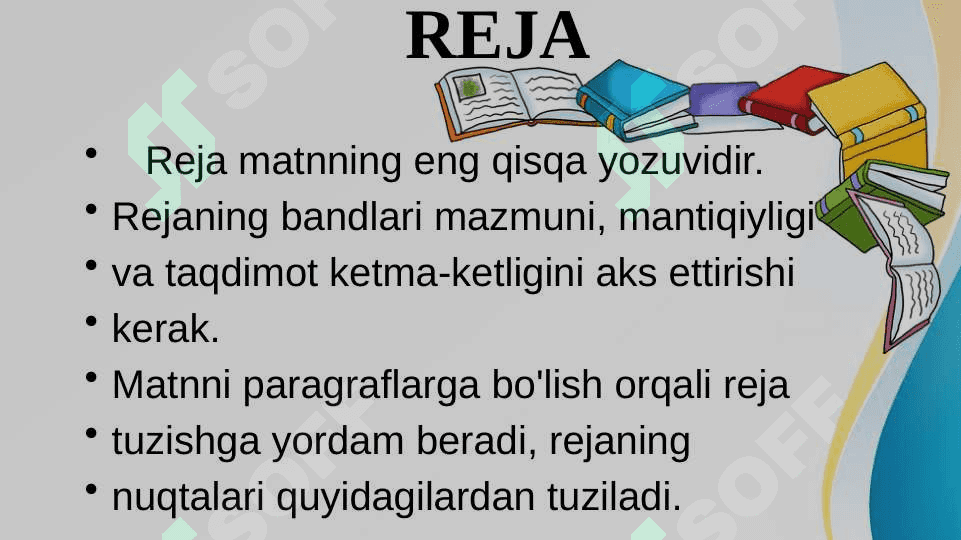 Reja .  Rejaning turlari 7