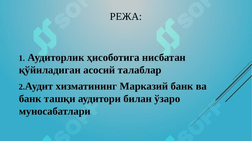 Аудиторлик ҳисоботи 2