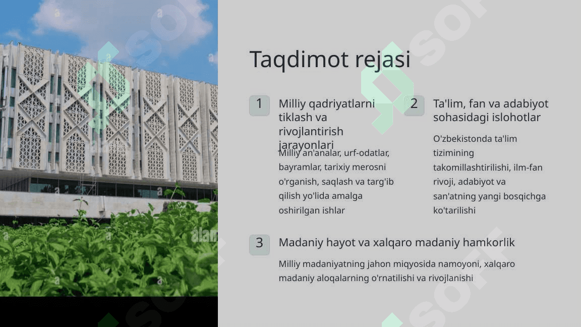 Mustaqillik yillarida O'zbekistonning ma'naviy va madaniy taraqqiyoti (2) 2