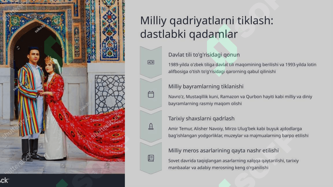 Mustaqillik yillarida O'zbekistonning ma'naviy va madaniy taraqqiyoti (2) 3