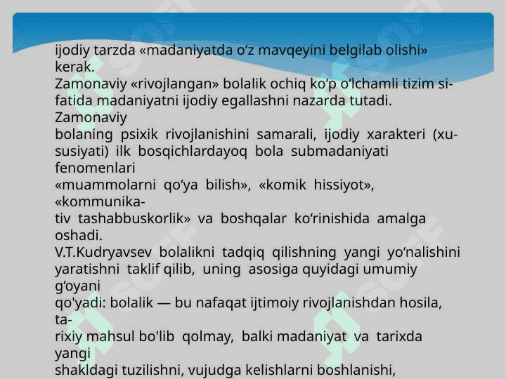 Psixik rivojlanishda yosh davr inqirozi muammosi 4