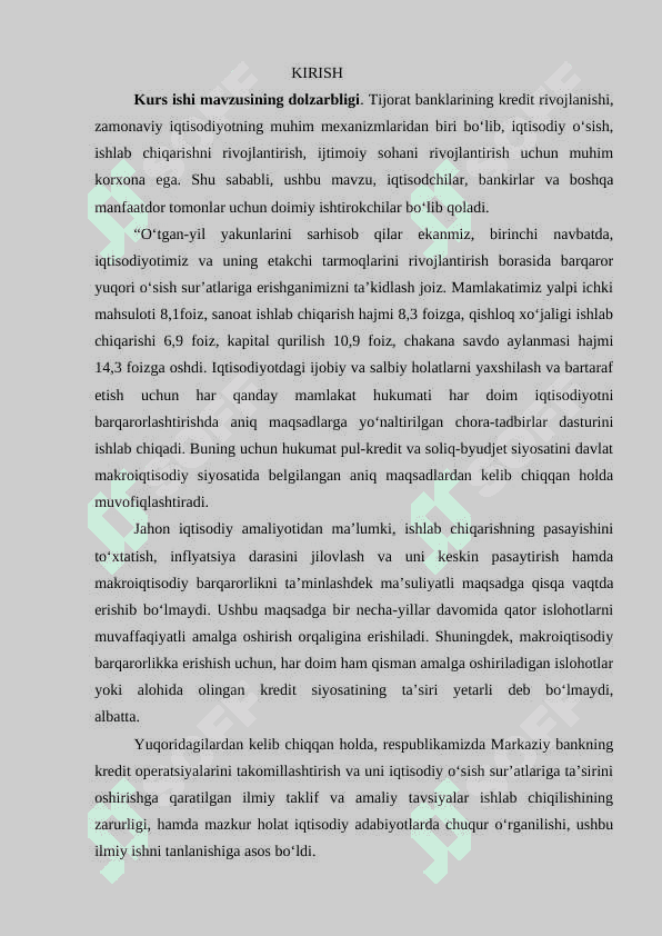 Tijorat banklari faoliyatida passiv operatsiyalari tarkibi 2