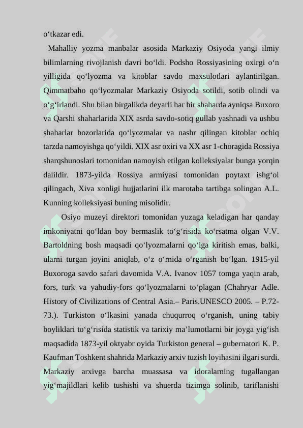 TURKISTON GENERAL GUBERNATORLIGI KONSELYARIYASI MATERIALLARI 3